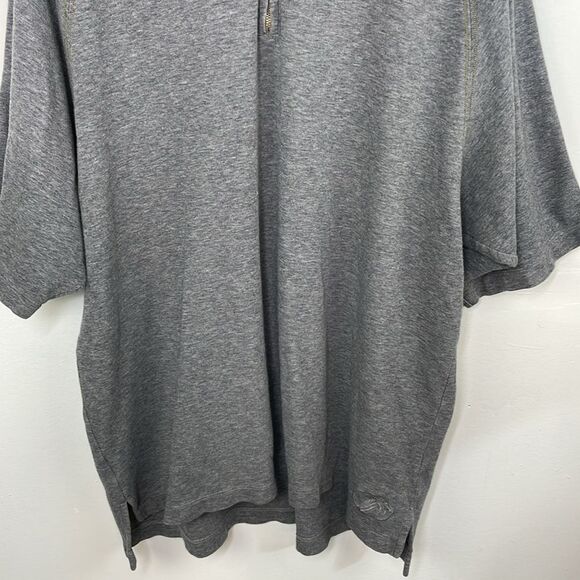 Tommy Bahama Gray Polo with Zip Collar - Picture 3 of 12